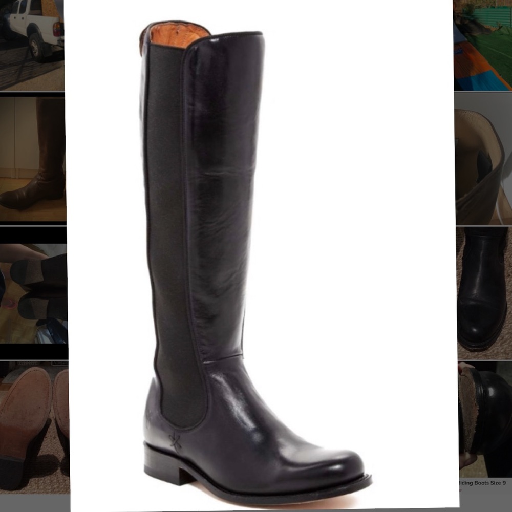 Frye Chelsea Gore Riding Boots. Black Size 9
